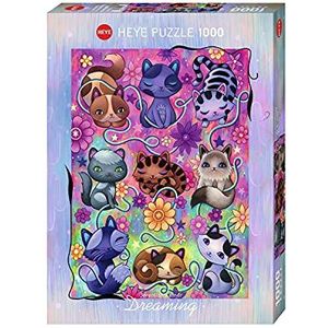 Heye - Puzzel, Kitty Cats 1000 stukjes, zilver (zilver)