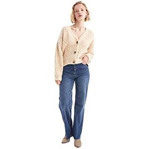 DeFacto U2530az Cardigan Sweater Dames, Beige
