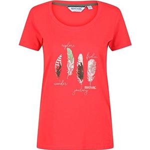 Regatta T-shirt van 100% biologisch katoen, ecologisch, Filandra IV met opdruk, design T-shirts/polos/vesten voor dames, Red Sky