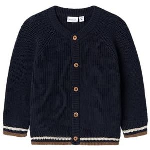 NAME IT Cardigan en coton bio pour garçon, Dark Sapphire, 74