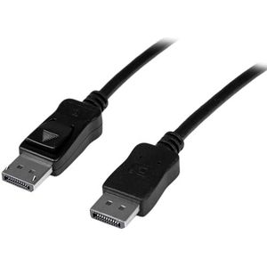 StarTech.com DisplayPort-kabel met vergrendeling, Active 2560 × 1600 DPCP & HDCP-stekker op DP-stekker (DISPL15MA), 15 m (actief), zwart