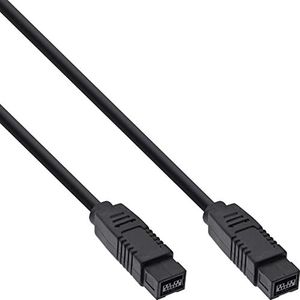 InLine 39903 IEEE1394 FireWire-kabel, 9-polig, mannelijk/mannelijk, 3 m, zwart