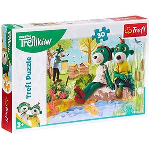 Trefl 18265 meer, familie Treflik 30 delen, voor kinderen vanaf 3 jaar, kleurrijke puzzel