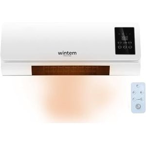 Avilia Elektrische wandconvector met praktische afstandsbediening en intuïtief 2000 W led-display, oscillerende vleugels voor gelijkmatige warmteverdeling en timer van maximaal 6 uur