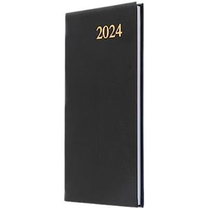 Collins Essential zakagenda 2024-2024, zacht aanvoelend, flexibele omslag, kleine zakkalender 2024 (zwart)
