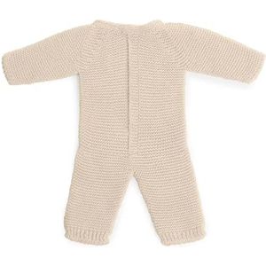 Miniland Beige gebreide pyjama voor 38 cm grote poppen, gemaakt in Spanje met gerecycled textiel Miniland Dolls.