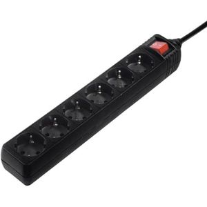 Hama 137265 Interieur 6 outlet(s) AC 3m Black - Multistopcontacten (Interieur, 3 m, 6 outlet(s) AC, Type F, Zwart, 1 stuk)