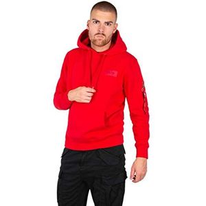 ALPHA INDUSTRIES Back Print Speed Red XS Hoodie voor heren, Speed Red