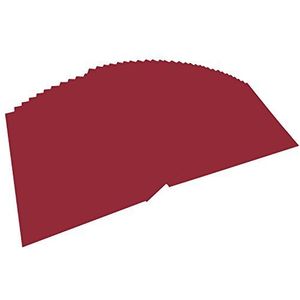 folia 6422 - 100 vellen kleurpapier donkerrood DIN A4 - 130 g/m² - voor het knutselen en vormgeven van kaarten, vensterafbeeldingen en voor scrapbooking
