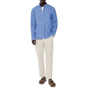 Pedro del Hierro hemd, Lichtblauw/wit