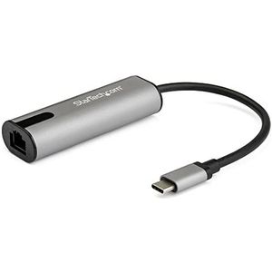StarTech.com USB C naar Ethernet adapter 2,5 GbE NBASE-T NIC - USB 3.0 type C 2,5/1 Gigabit / 100 Mbps multi-speed netwerk/USB 3.1 laptop naar RJ45/LAN Thunderbolt 3 compatibel/MacBook