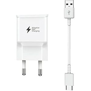 d-power USB-stekker S-model + USB-kabel naar USB-type-C, wit