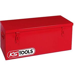 KS Tools 999.0160 - bouwplaatskist zonder tafelblad - 670 x 350 x 350 mm metalen sluiting - hangslot - versterkte handgrepen - afneembaar dienblad incl