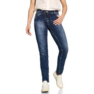 Cecil B377687 Dames Jeans Casual Fit, Mid Blue Wash.