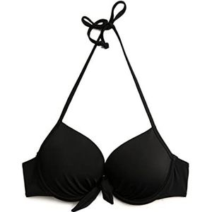 Koton Haut de bikini pour femme Push Up Halter Neck Underwired, Noir (999)., 34