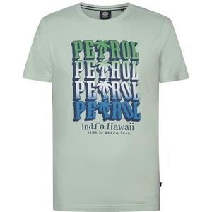 PETROL INDUSTRIES Ss Classic Print T-shirt voor heren, gebreid, Pistache