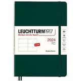 LEUCHTTURM1917 367652 Weekoverzicht, medium formaat (A5) 2024, 12 maanden, Engels Bosgroen