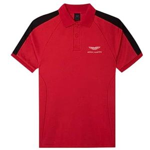 Hackett London AMR Shldr Panel Poloshirt Heren, Instellr rood