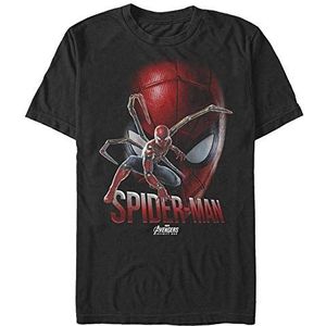 Marvel Avengers Unisex: Infinity War-Iron-Spidey Face Organic, Zwart, S, SCHWARZ