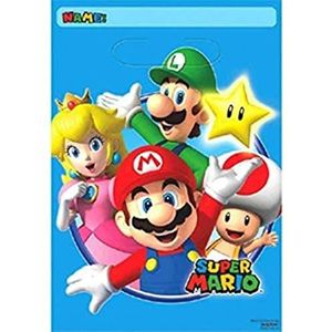 amscan Super Mario Party feestzakjes, gevouwen, meerkleurig, 8 stuks