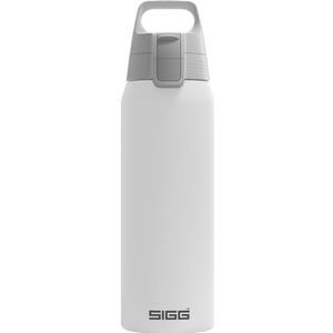 SIGG - Shield Therm One White thermosfles - Geschikt voor koolzuurhoudende dranken - Lekvrij - Vaatwasmachinebestendig - BPA-vrij - 90% gerecycled roestvrij staal - Wit - 0,75 l