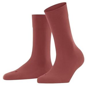FALKE Dames Sensitive London sokken zachte rand niet-knijpend geschikt voor diabetici platte teennaad voor dagelijks leven werk ademend duurzaam katoen 1 paar, Rood (Lobster 8862) nieuw -