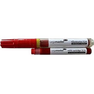 Legamaster 7-111002 Boradmarker Plus TZ 10 lange termijn met inktpatronen, rood