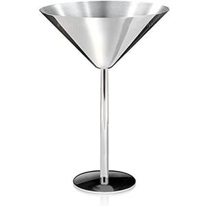 Lumian Luxury Bar Tools L0221 Bond Martini schaal van roestvrij staal, zilverkleurig, 20 cl
