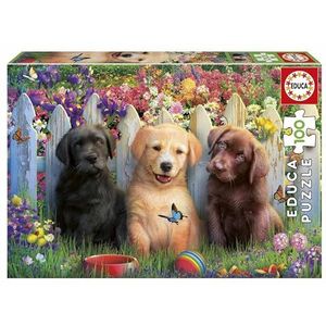 Educa - 100-delige kinderpuzzel met zeer schattige honden. Afmetingen: 40 x 28 cm. Aanbevolen vanaf 6 jaar (19994)
