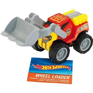 Theo Klein 2439 Hot Wheels Bulldozer, schaal 1:24, met brede banden en een schep met vaste gewrichten, speelgoed voor kinderen vanaf 3 jaar
