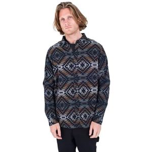 Hurley Portland Organic Flannel Ss Herenhemd, Brons