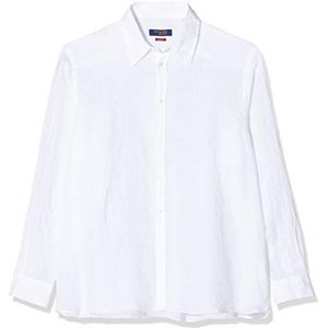 Trussardi Jeans Italian Collar Yarn Dyed T-shirt voor heren, wit (White W001)