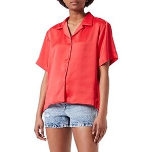 Jack & Jones Jjxx Jxlisa SS Comfort Satin T-Shirt Sn Blouse Dames, Lichtroze