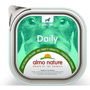 Almo Nature Daily Natvoer voor volwassen honden met kalkoen en courgette - 300 g aluminium schaal