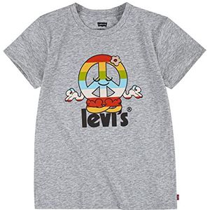 Levi's Kids Lvg shorts mouwen grafisch T-shirt meisjes 10-16 jaar, Lichtgrijs
