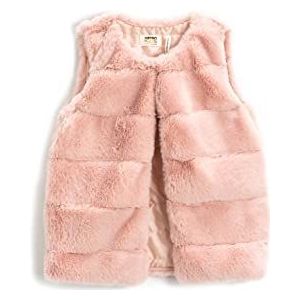 Koton Faux Fur Vest Ronde Neck Jurk voor meisjes, Zalm (992)