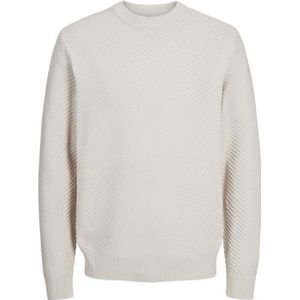 Jack & Jones Jcoalpha gebreide trui met ronde hals voor heren, Lichtbeige