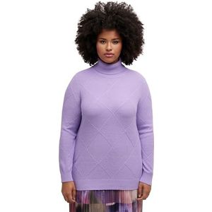 Ulla Popken Geruite pullover lavendel, normaal, lavendel, 50/52 NL, Lavendel