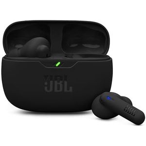 JBL Wave Beam 2, draadloze bluetooth-hoofdtelefoon, ruisonderdrukking, 40 uur batterijduur, JBL Pure Bass-geluid, smart ambient-technologie en multipoint-verbinding, intra-op-schacht design, zwart