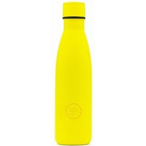 Cool Bottles Bouteille Thermique - 500 ml - Neon Yellow - Bouteille d'Eau en Acier Inoxydable - Boissons Froides 36 Heures et Chaudes 18 Heures - Couleur Néon - Sans BPA