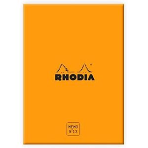 RHODIA 194053C – Memoblok nr. 13 oranje – A6 11,5 x 16 cm – gelinieerd – 240 vellen 80 g/m? – praktisch en compact – Collectie Rhodiatime