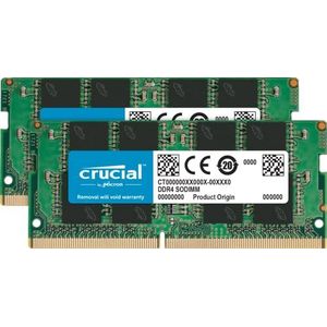 Crucial RAM 64GB Kit (2x32GB) DDR4 3200MHz CL22 (of 2933MHz of 2666MHz) Laptop Geheugen CT2K32G4SFD832A