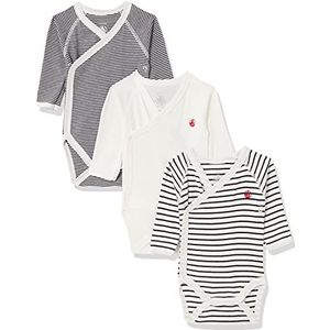 Petit Bateau Bodysuit (3 stuks), uniseks, baby, variant 1, 0-3 maanden, Variant 1, 0 maanden