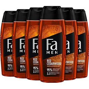 FA Men Red Cedarwood douchegel, verpakking van 6 (6 x 250 ml)