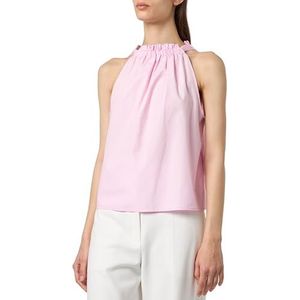 Pinko Tel Top Popeline Coton Débardeur à la Mode Femme, N78_rose douce lilas, 34