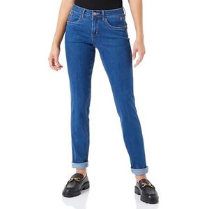 Cream Women's Jeans Skinny Fit Midrise Waist Regular Waistband 5 Pockets, Indigo Blue Denim, 26W