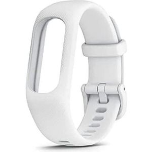 Garmin Unisex - Vivosmart 5 S/M wisselarmband van siliconen in wit met vezelversterkte polymeeronderdelen, omtrek 122-188 mm