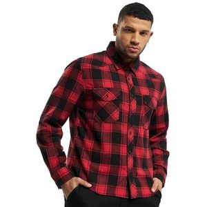 Brandit Brandit Check Shirt voor heren, 1 stuk, Rood/Zwart