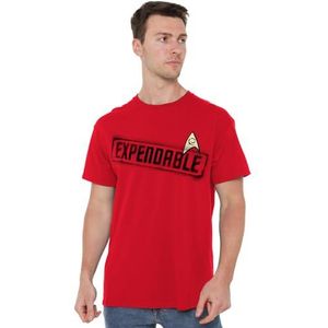 T-shirt unisexe Star Trek Expendable, rouge, XL, Rouge, XL