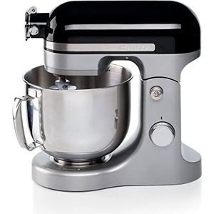 Ariete Keukenmachine - Zwart 11 stappen - 5L (1,4Kg deeg) - 65dB - 1600W - Keukenmachine - Zilver - Zwart